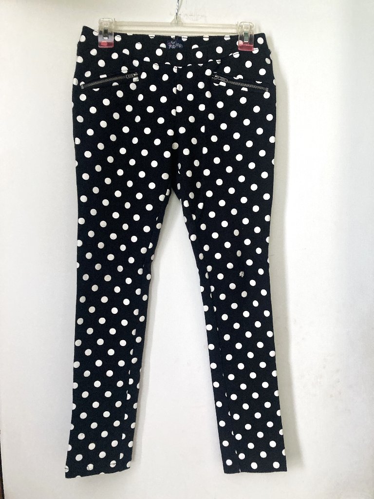 The Children's Place Girls Leggings Size 14 Black With White Dots